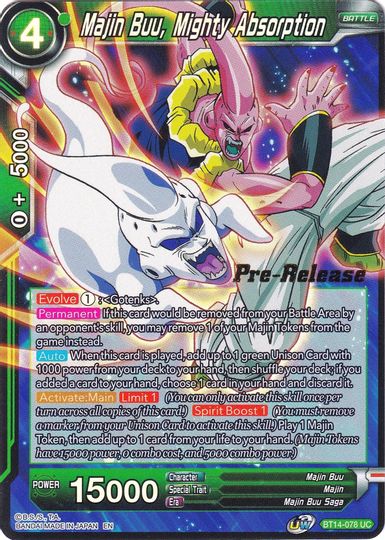 Majin Buu, Mighty Absorption (BT14-078) [Cross Spirits Prerelease Promos] | Shuffle n Cut Hobbies & Games