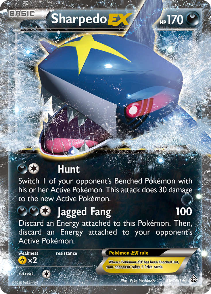 Sharpedo EX (91/160) [XY: Primal Clash] | Shuffle n Cut Hobbies & Games