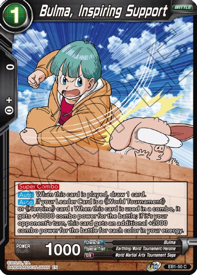 Bulma, Inspiring Support (EB1-50) [Battle Evolution Booster] | Shuffle n Cut Hobbies & Games