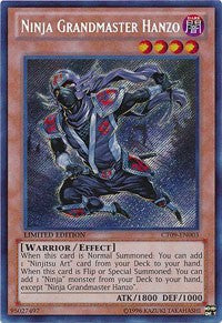 Ninja Grandmaster Hanzo [CT09-EN003] Secret Rare | Shuffle n Cut Hobbies & Games