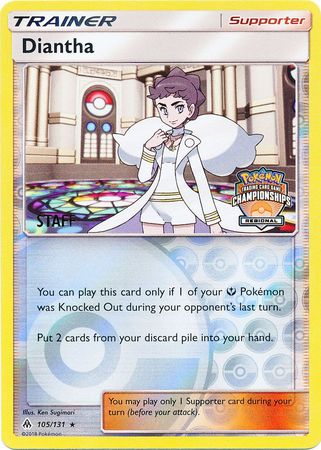 Diantha (105/131) (Regional Championship Promo Staff) [Sun & Moon: Forbidden Light] | Shuffle n Cut Hobbies & Games