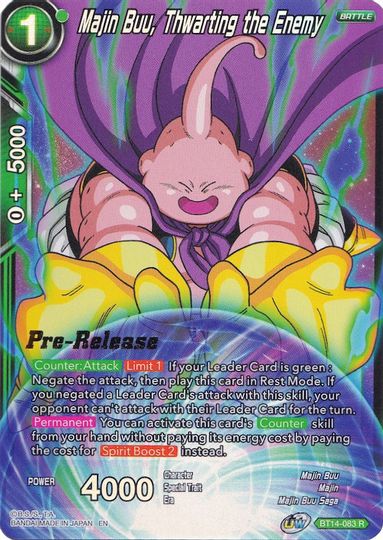 Majin Buu, Thwarting the Enemy (BT14-083) [Cross Spirits Prerelease Promos] | Shuffle n Cut Hobbies & Games