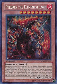 Pyrorex the Elemental Lord [CBLZ-EN040] Secret Rare | Shuffle n Cut Hobbies & Games