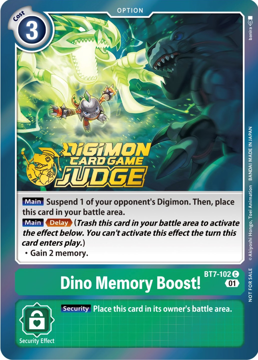 Dino Memory Boost! [BT7-102] (Judge Pack 3) [Next Adventure Promos] | Shuffle n Cut Hobbies & Games