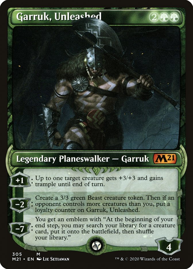 Garruk, Unleashed (Showcase) [Core Set 2021] | Shuffle n Cut Hobbies & Games