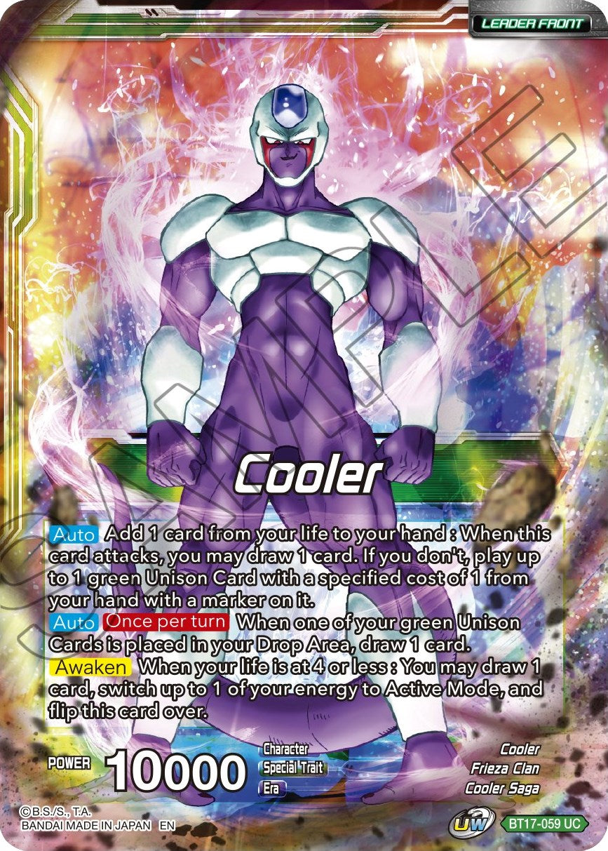 Cooler // Cooler, Galactic Dynasty (BT17-059) [Ultimate Squad Prerelease Promos] | Shuffle n Cut Hobbies & Games