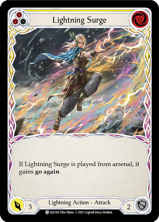 Lightning Surge (Yellow) [ELE190] (Tales of Aria)  1st Edition Normal | Shuffle n Cut Hobbies & Games