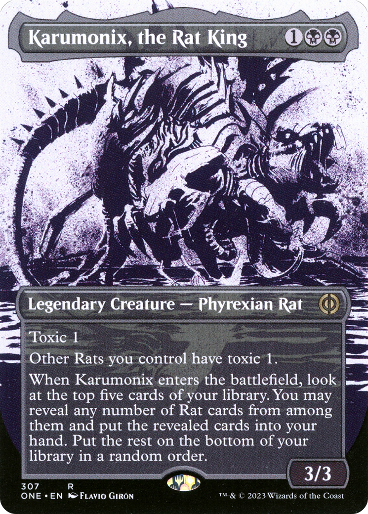 Karumonix, the Rat King (Borderless Ichor) [Phyrexia: All Will Be One] | Shuffle n Cut Hobbies & Games