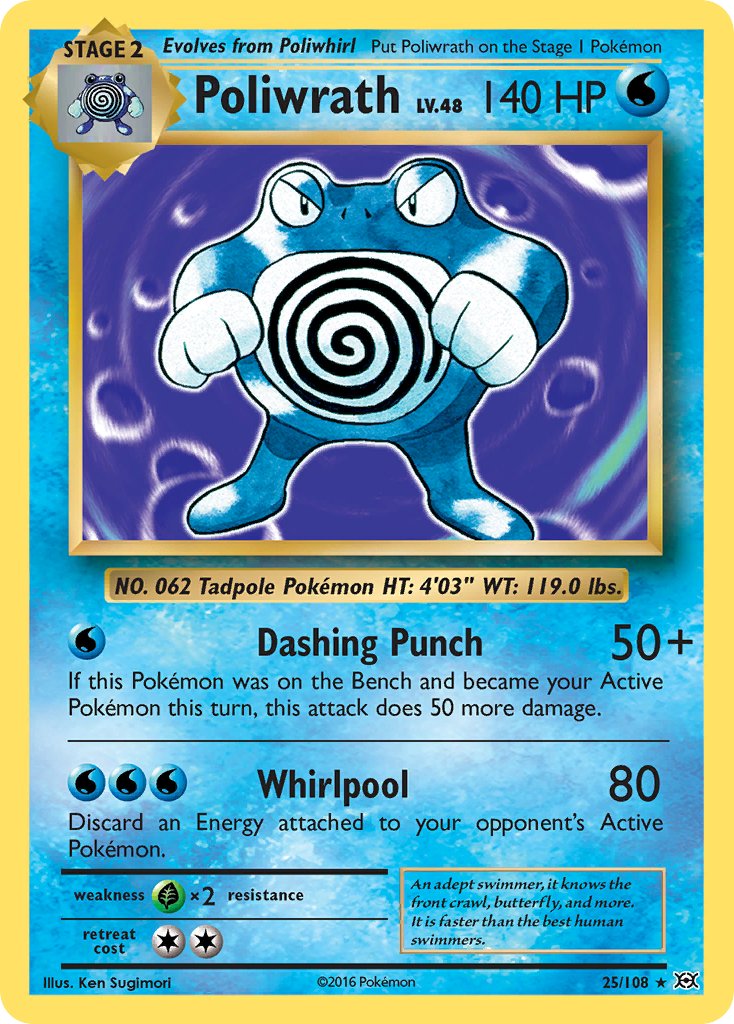 Poliwrath (25/108) (Theme Deck Exclusive) [XY: Evolutions] | Shuffle n Cut Hobbies & Games