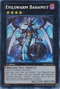 Evilswarm Bahamut [HA07-EN024] Secret Rare | Shuffle n Cut Hobbies & Games