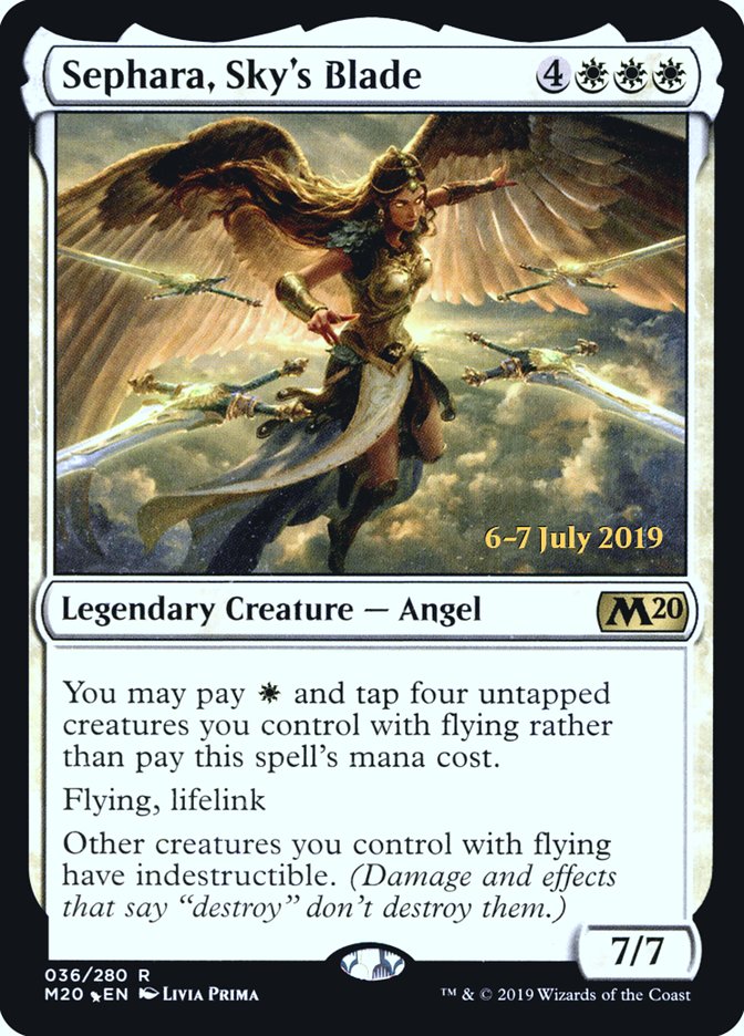 Sephara, Sky's Blade [Core Set 2020 Prerelease Promos] | Shuffle n Cut Hobbies & Games