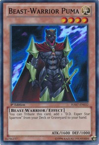 Beast-Warrior Puma [HA07-EN032] Super Rare | Shuffle n Cut Hobbies & Games