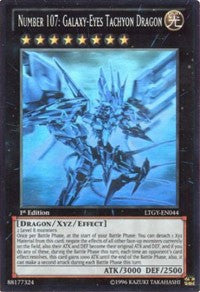 Number 107: Galaxy-Eyes Tachyon Dragon [LTGY-EN044] Ghost Rare | Shuffle n Cut Hobbies & Games