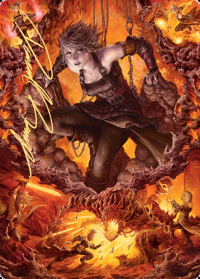 Nahiri, Heir of the Ancients 2 Art Card (Gold-Stamped Signature) [Zendikar Rising Art Series] | Shuffle n Cut Hobbies & Games