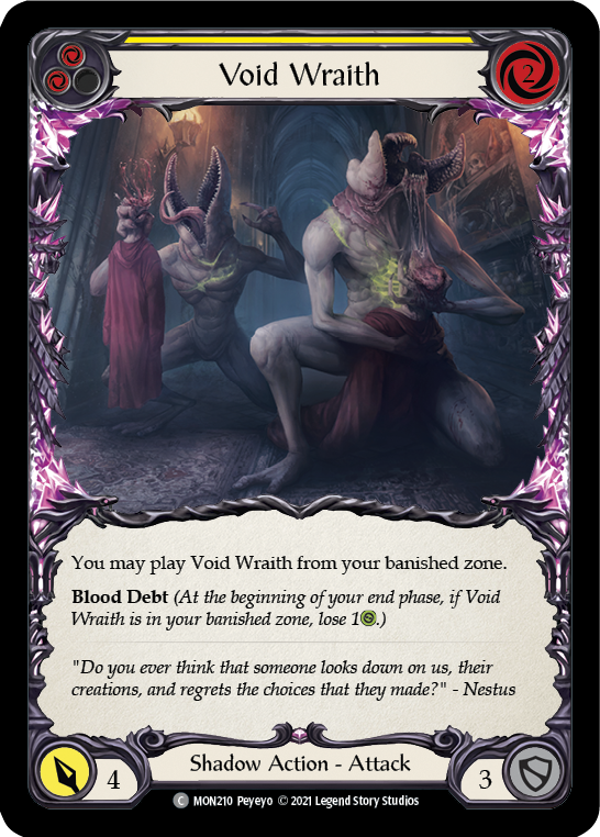 Void Wraith (Yellow) (Rainbow Foil) [MON210-RF] 1st Edition Rainbow Foil | Shuffle n Cut Hobbies & Games