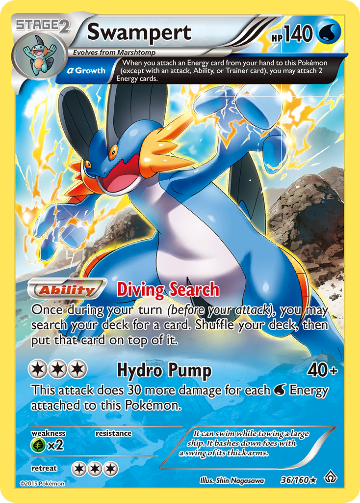 Swampert (36/160) [XY: Primal Clash] | Shuffle n Cut Hobbies & Games