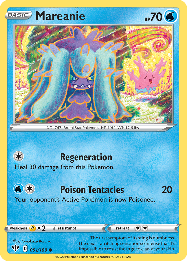 Mareanie (051/189) [Sword & Shield: Darkness Ablaze] | Shuffle n Cut Hobbies & Games