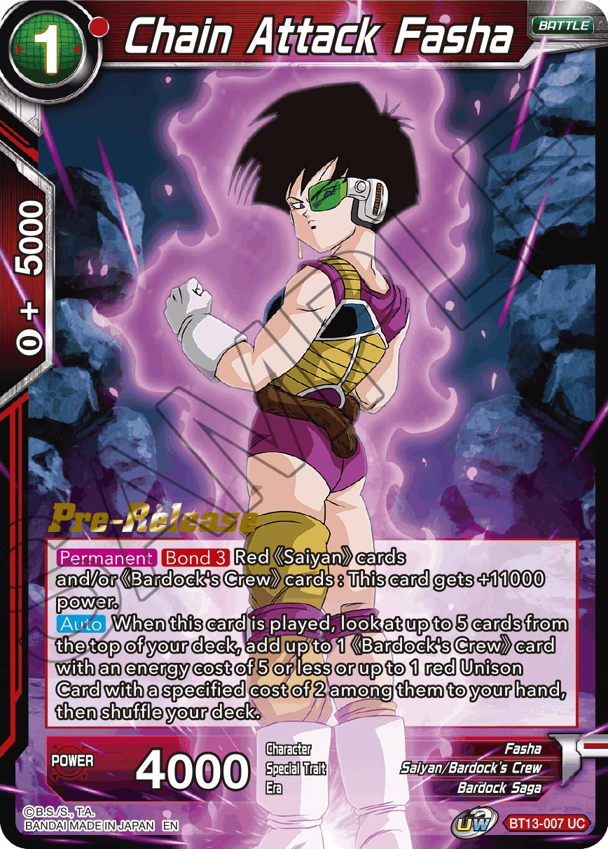 Chain Attack Fasha (BT13-007) [Supreme Rivalry Prerelease Promos] | Shuffle n Cut Hobbies & Games