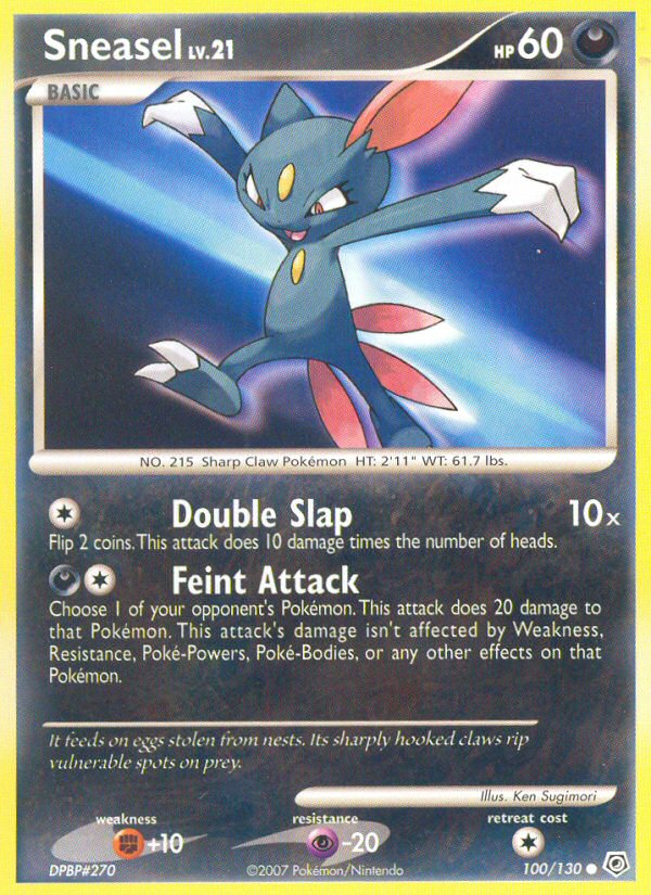 Sneasel (100/130) [Diamond & Pearl: Base Set] | Shuffle n Cut Hobbies & Games