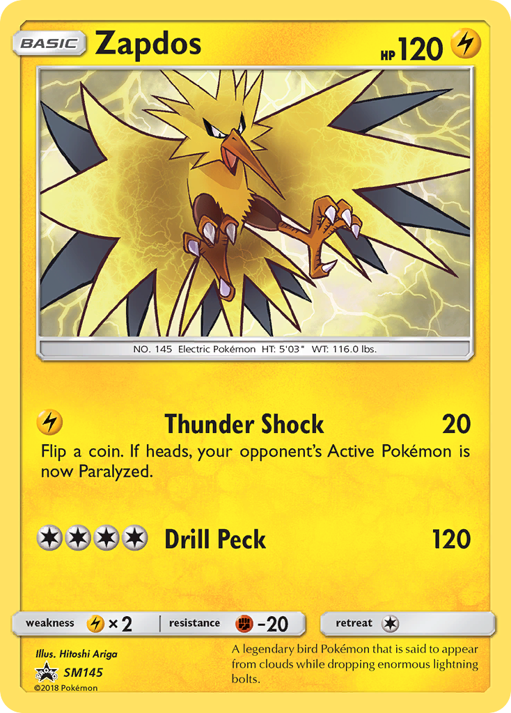 Zapdos (SM145) [Sun & Moon: Black Star Promos] | Shuffle n Cut Hobbies & Games