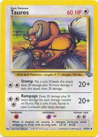 Tauros (47/64) [Jungle Unlimited] | Shuffle n Cut Hobbies & Games