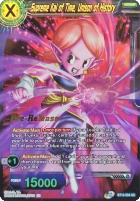 Supreme Kai of Time, Unison of History (BT10-034) [Rise of the Unison Warrior Prerelease Promos] | Shuffle n Cut Hobbies & Games