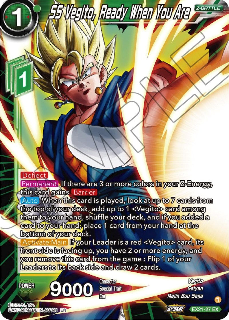 SS Vegito, Ready When You Are (EX21-27) [5th Anniversary Set] | Shuffle n Cut Hobbies & Games