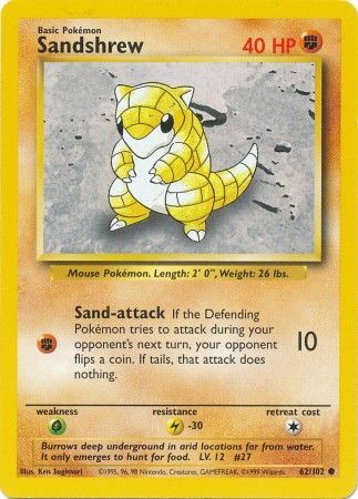 Sandshrew (62/102) [Base Set Unlimited] | Shuffle n Cut Hobbies & Games