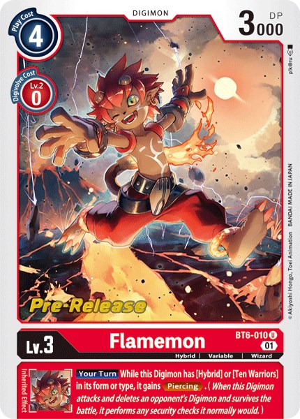 Flamemon [BT6-010] [Double Diamond Pre-Release Cards] | Shuffle n Cut Hobbies & Games