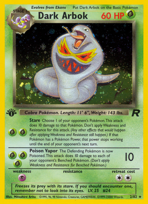 Dark Arbok (2/82) [Team Rocket 1st Edition] | Shuffle n Cut Hobbies & Games