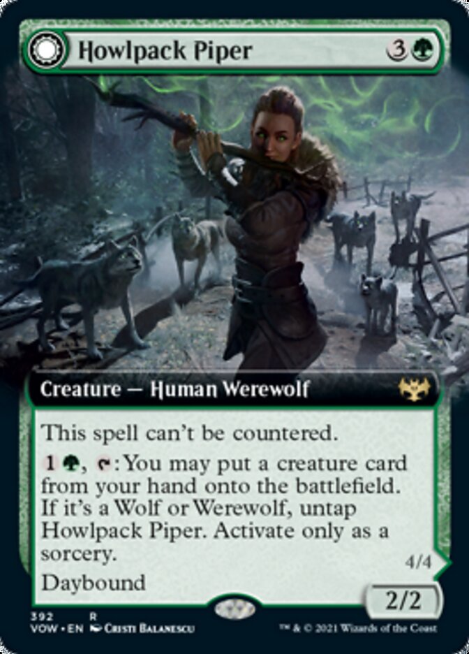 Howlpack Piper // Wildsong Howler (Extended Art) [Innistrad: Crimson Vow] | Shuffle n Cut Hobbies & Games