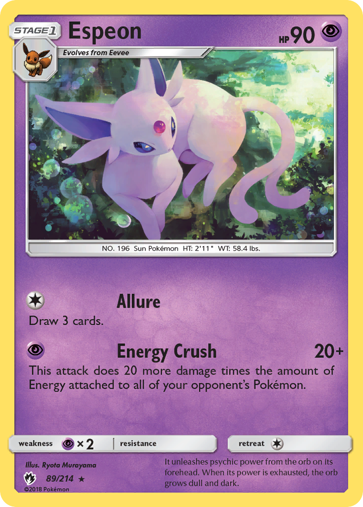 Espeon (89/214) [Sun & Moon: Lost Thunder] | Shuffle n Cut Hobbies & Games