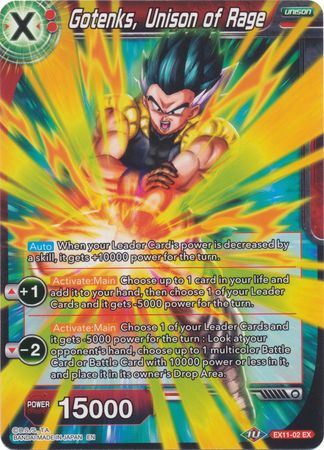 Gotenks, Unison of Rage [EX11-02] | Shuffle n Cut Hobbies & Games