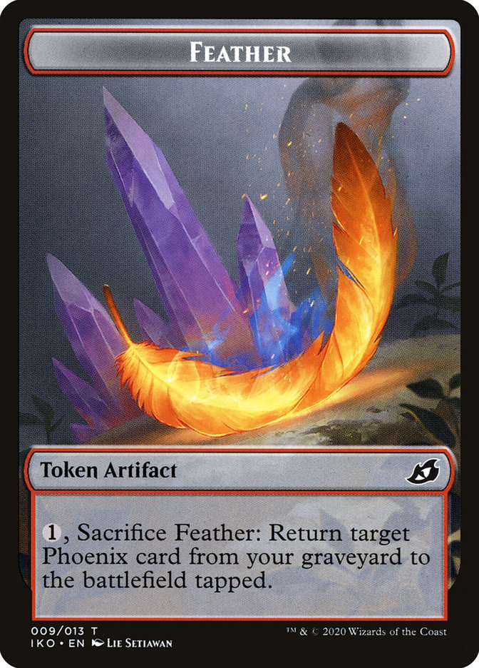 Feather Token [Ikoria: Lair of Behemoths Tokens] | Shuffle n Cut Hobbies & Games