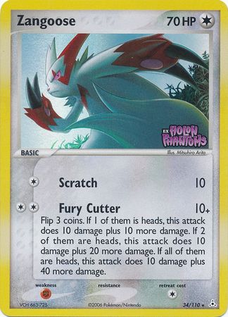 Zangoose (34/110) (Stamped) [EX: Holon Phantoms] | Shuffle n Cut Hobbies & Games