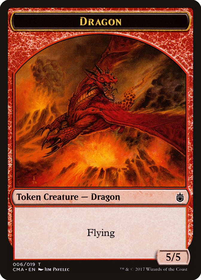 Dragon Token [Commander Anthology Tokens] | Shuffle n Cut Hobbies & Games