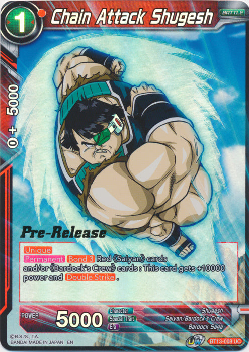 Chain Attack Shugesh (BT13-008) [Supreme Rivalry Prerelease Promos] | Shuffle n Cut Hobbies & Games