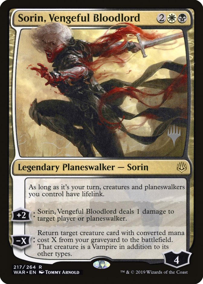 Sorin, Vengeful Bloodlord (Promo Pack) [War of the Spark Promos] | Shuffle n Cut Hobbies & Games