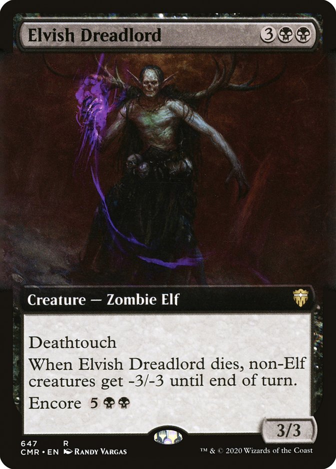 Elvish Dreadlord (Extended Art) [Commander Legends] | Shuffle n Cut Hobbies & Games