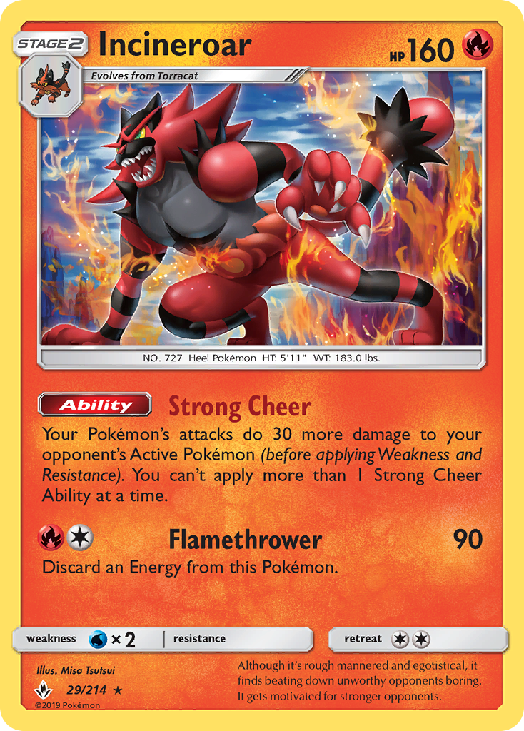 Incineroar (29/214) [Sun & Moon: Unbroken Bonds] | Shuffle n Cut Hobbies & Games