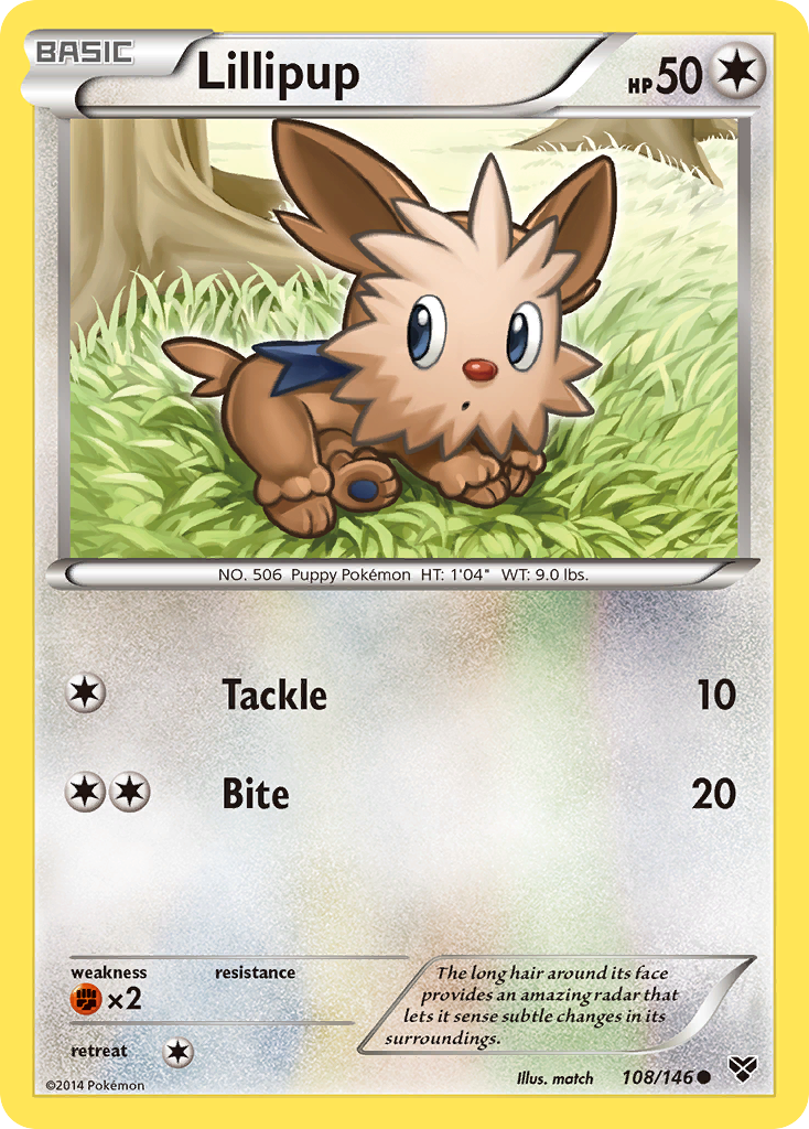 Lillipup (108/146) [XY: Base Set] | Shuffle n Cut Hobbies & Games