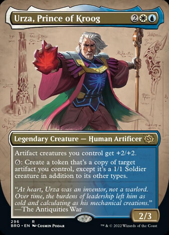 Urza, Prince of Kroog (Borderless Alternate Art) [The Brothers' War] | Shuffle n Cut Hobbies & Games