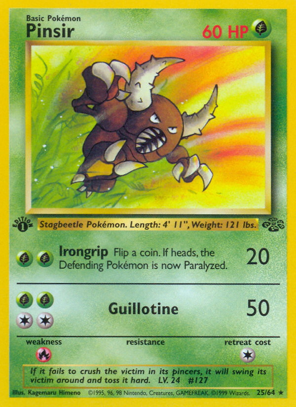 Pinsir (25/64) [Jungle 1st Edition] | Shuffle n Cut Hobbies & Games