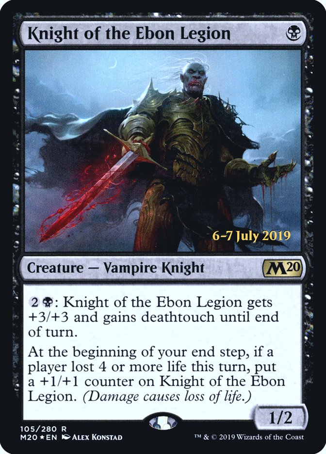 Knight of the Ebon Legion [Core Set 2020 Prerelease Promos] | Shuffle n Cut Hobbies & Games