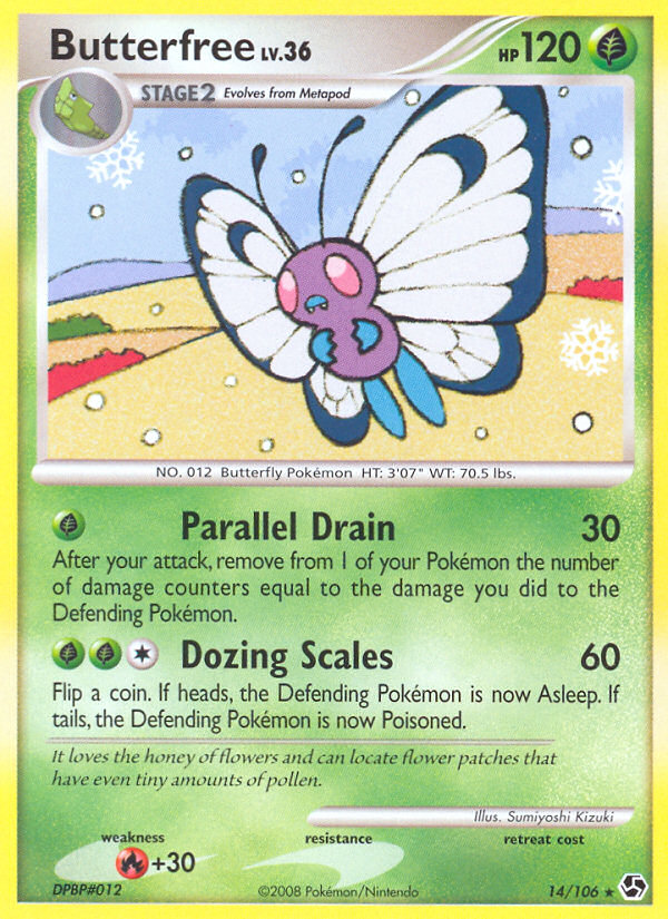 Butterfree (14/106) [Diamond & Pearl: Great Encounters] | Shuffle n Cut Hobbies & Games