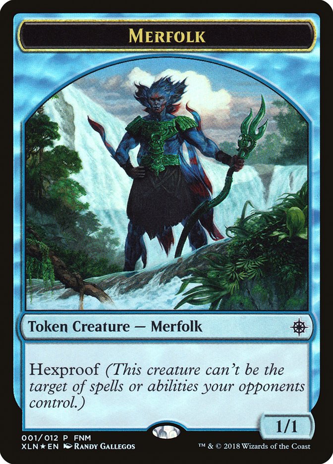 Merfolk // Treasure Double-Sided Token [Friday Night Magic 2018] | Shuffle n Cut Hobbies & Games