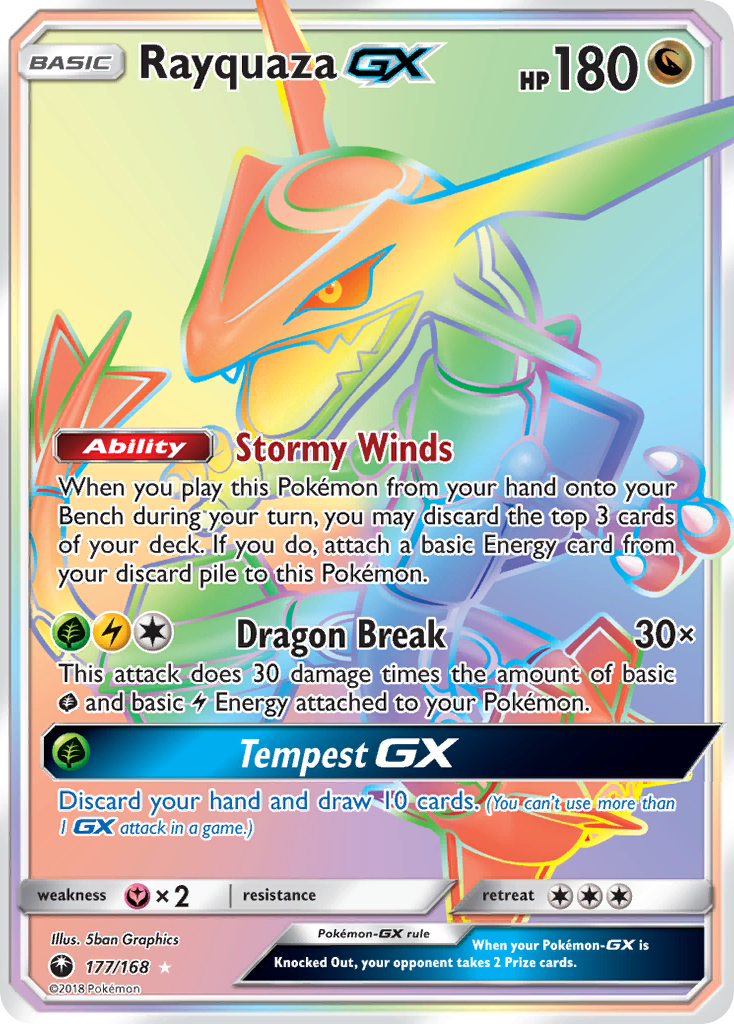 Rayquaza GX (177/168) [Sun & Moon: Celestial Storm] | Shuffle n Cut Hobbies & Games