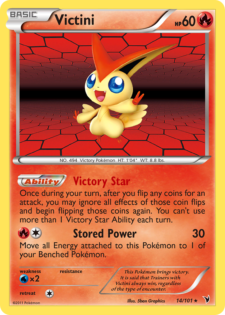 Victini (14/101) [Black & White: Noble Victories] | Shuffle n Cut Hobbies & Games