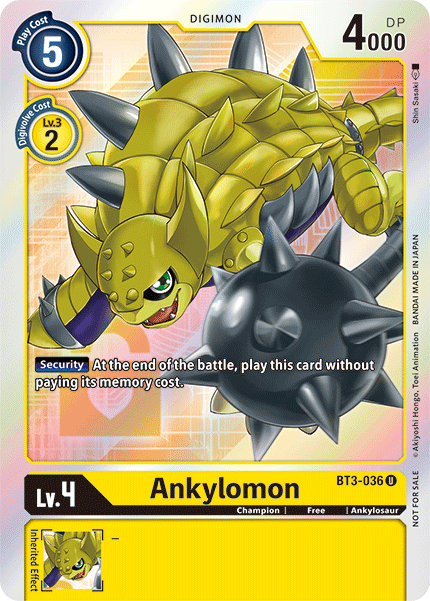 Ankylomon [BT3-036] (Buy-A-Box Promo) [Release Special Booster Ver.1.5 Promos] | Shuffle n Cut Hobbies & Games