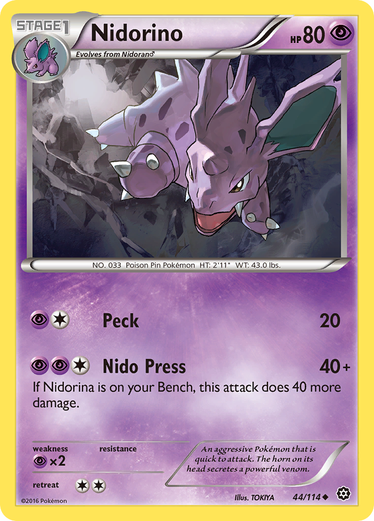 Nidorino (44/114) [XY: Steam Siege] | Shuffle n Cut Hobbies & Games